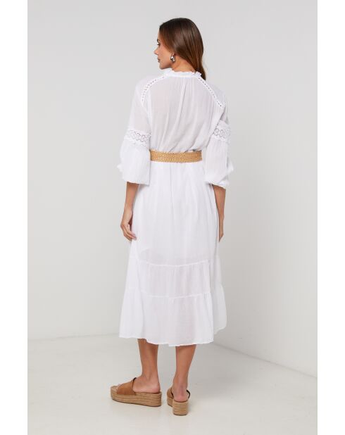 Weißes Baumwollkleid Obsidian
