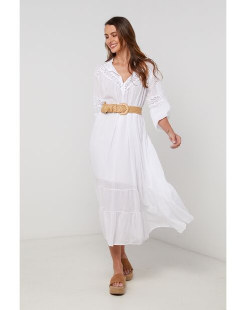 Weißes Baumwollkleid Obsidian