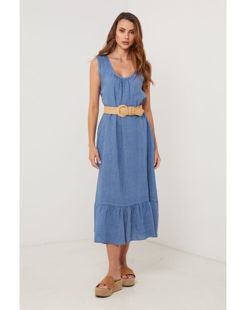 Robe en lin Xentra indigo