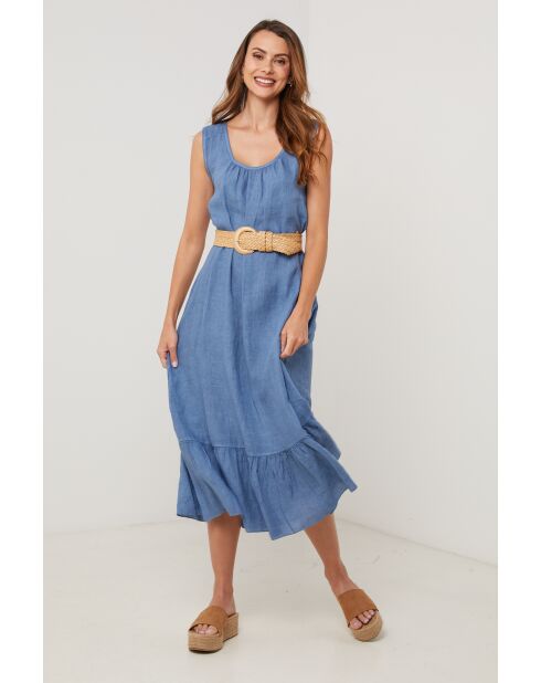 Robe en lin Xentra indigo