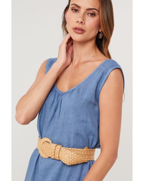Robe en lin Xentra indigo