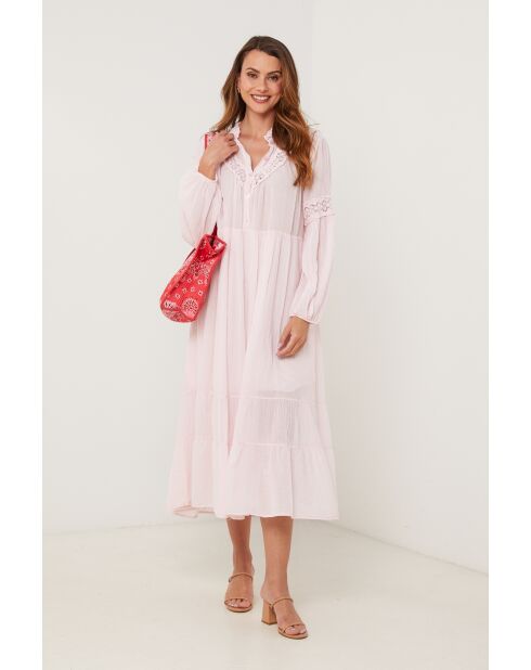 Roze Mirage katoenen jurk