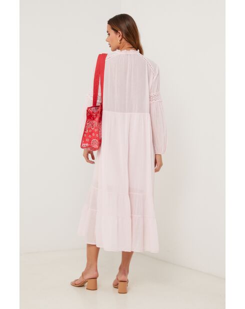 Roze Mirage katoenen jurk