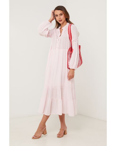 Roze Mirage katoenen jurk