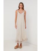 Beiges Leinenkleid Zentrix