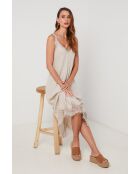 Beiges Leinenkleid Zentrix