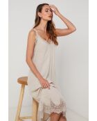 Beiges Leinenkleid Zentrix
