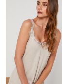 Beiges Leinenkleid Zentrix