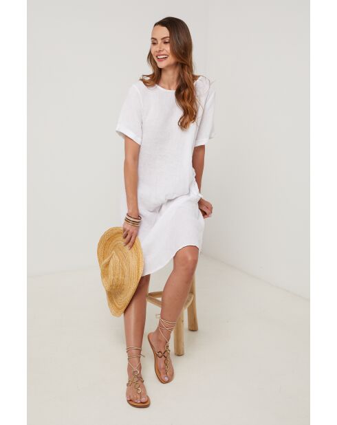 Weißes Leinenkleid Umbra