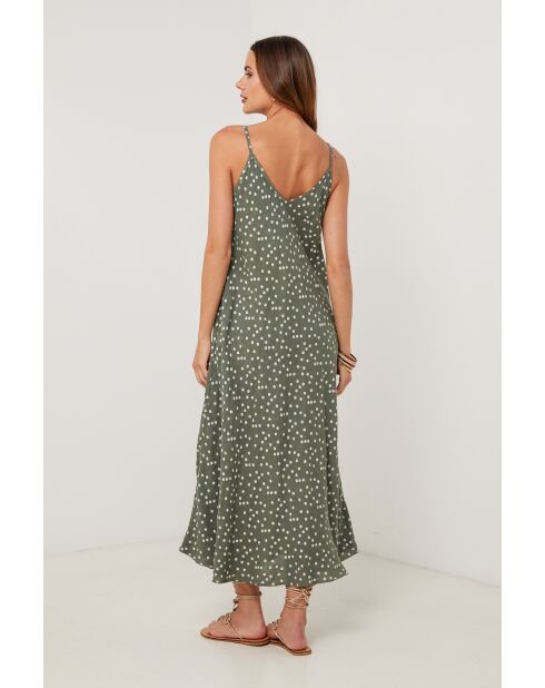 Khakifarbenes Leinenkleid Topas