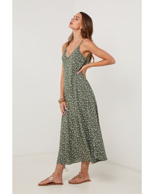 Khakifarbenes Leinenkleid Topas