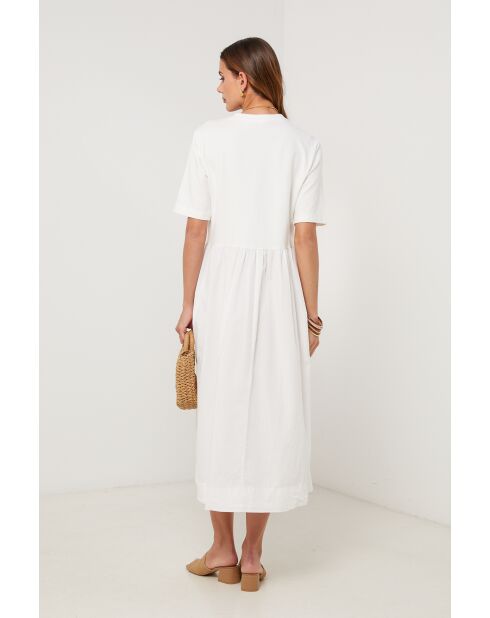 Weißes Xenon-Baumwollkleid