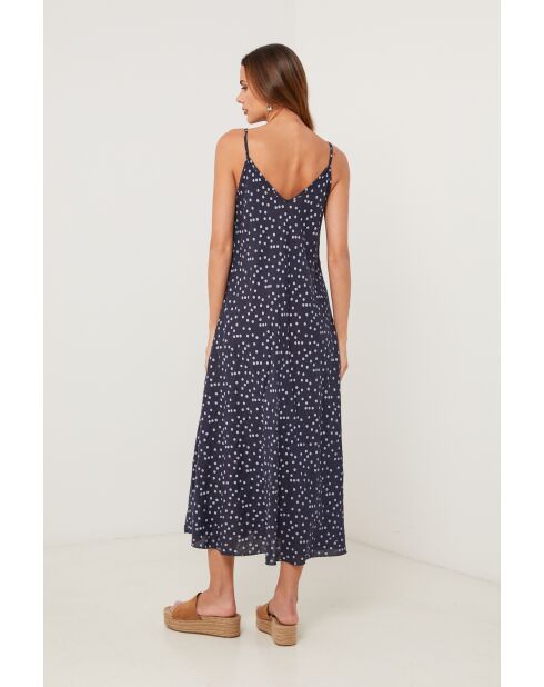 Marineblaues Leinenkleid Silverline