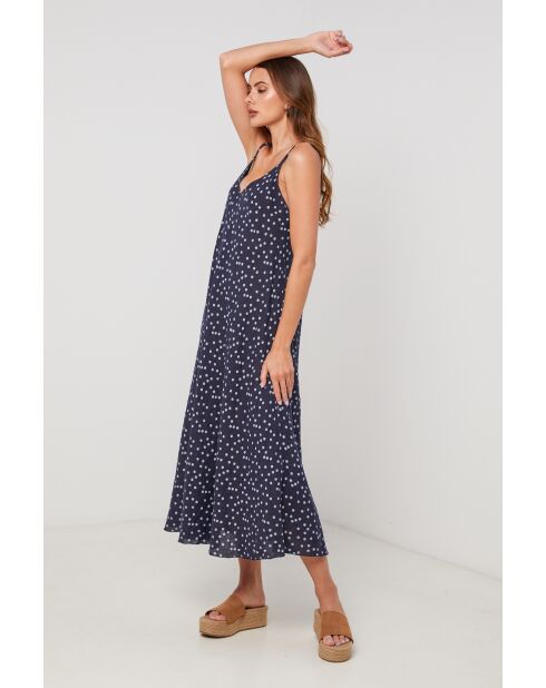 Marineblaues Leinenkleid Silverline
