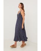 Marineblaues Leinenkleid Silverline