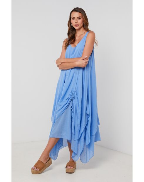 Baumwollkleid Raven in Indigoblau