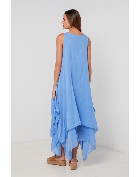 Baumwollkleid Raven in Indigoblau