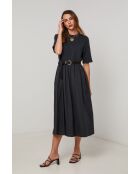Schwarzes Baumwollkleid Auralis