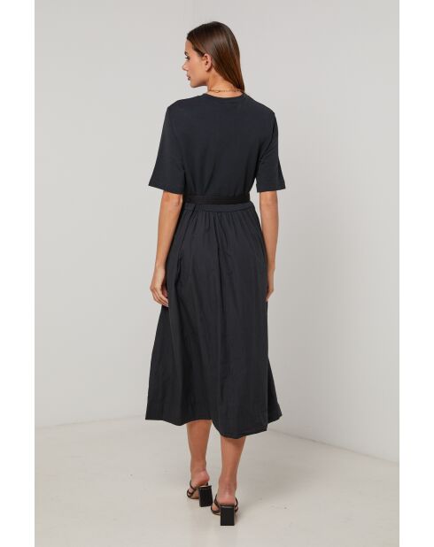 Schwarzes Baumwollkleid Auralis