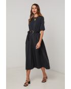Schwarzes Baumwollkleid Auralis