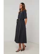 Schwarzes Baumwollkleid Auralis