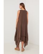 QuickForge jurk van chocoladekatoen