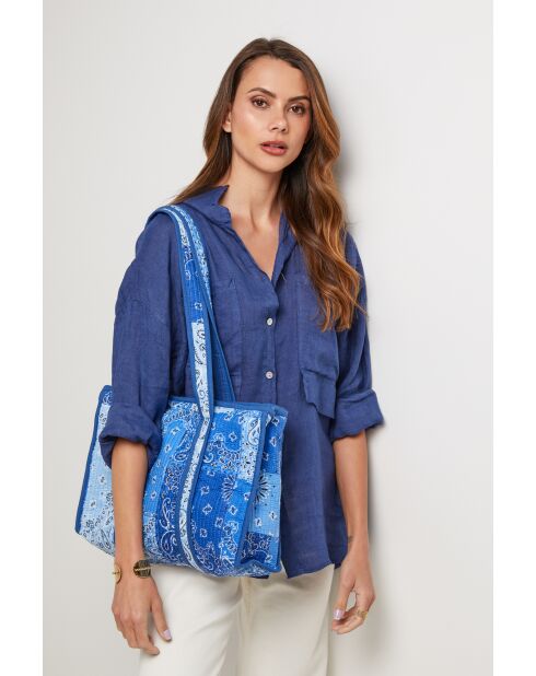 Brighton-blaue Baumwolltasche