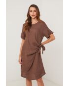 Leinenkleid Xplore in Schokolade
