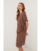 Leinenkleid Xplore in Schokolade
