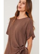 Leinenkleid Xplore in Schokolade