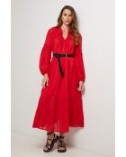 Rotes Baumwollkleid Rapidex