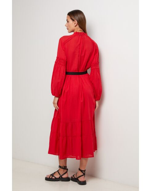 Rotes Baumwollkleid Rapidex