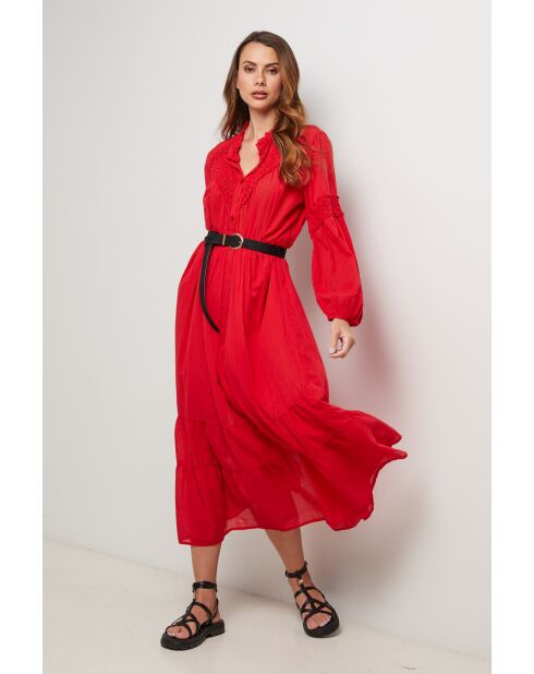 Rotes Baumwollkleid Rapidex