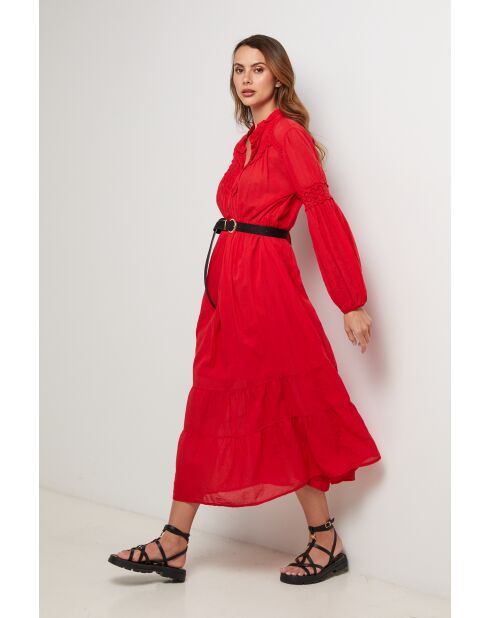 Rotes Baumwollkleid Rapidex