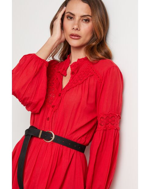 Rotes Baumwollkleid Rapidex