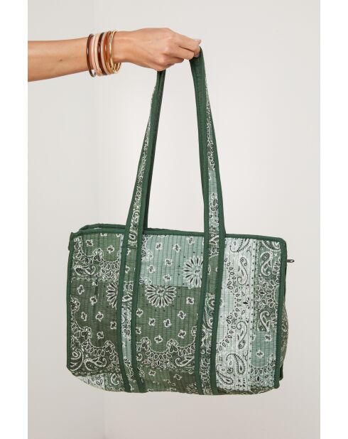 Borsa Coremax in cotone verde