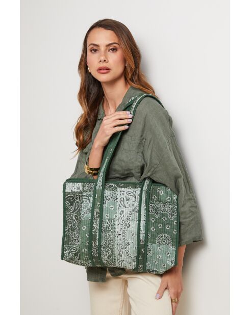 Borsa Coremax in cotone verde