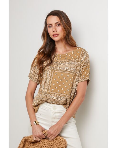 Camel Steelix Bandana-T-Shirt aus Baumwolle