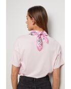 Foulard en coton Firecrest rose