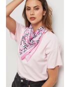 Foulard en coton Firecrest rose