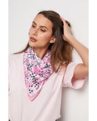 Foulard en coton Firecrest rose