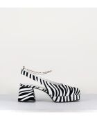 Pumppa slingback Vicky zebra naplack - tacco 6,5 cm
