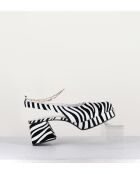 Pumppa slingback Vicky zebra naplack - tacco 6,5 cm