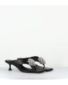 Sabot Narela in pelle nera con tacco 5cm