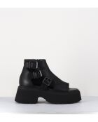 Sandales en cuir Gas noires