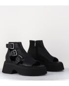 Sandales en cuir Gas noires