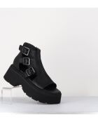 Sandales en cuir Gas noires