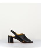 Sandales en cuir Glove noires - Talon 5,5cm