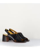 Sandales en cuir Glove noires - Talon 5,5cm