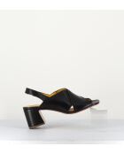 Sandales en cuir Glove noires - Talon 5,5cm